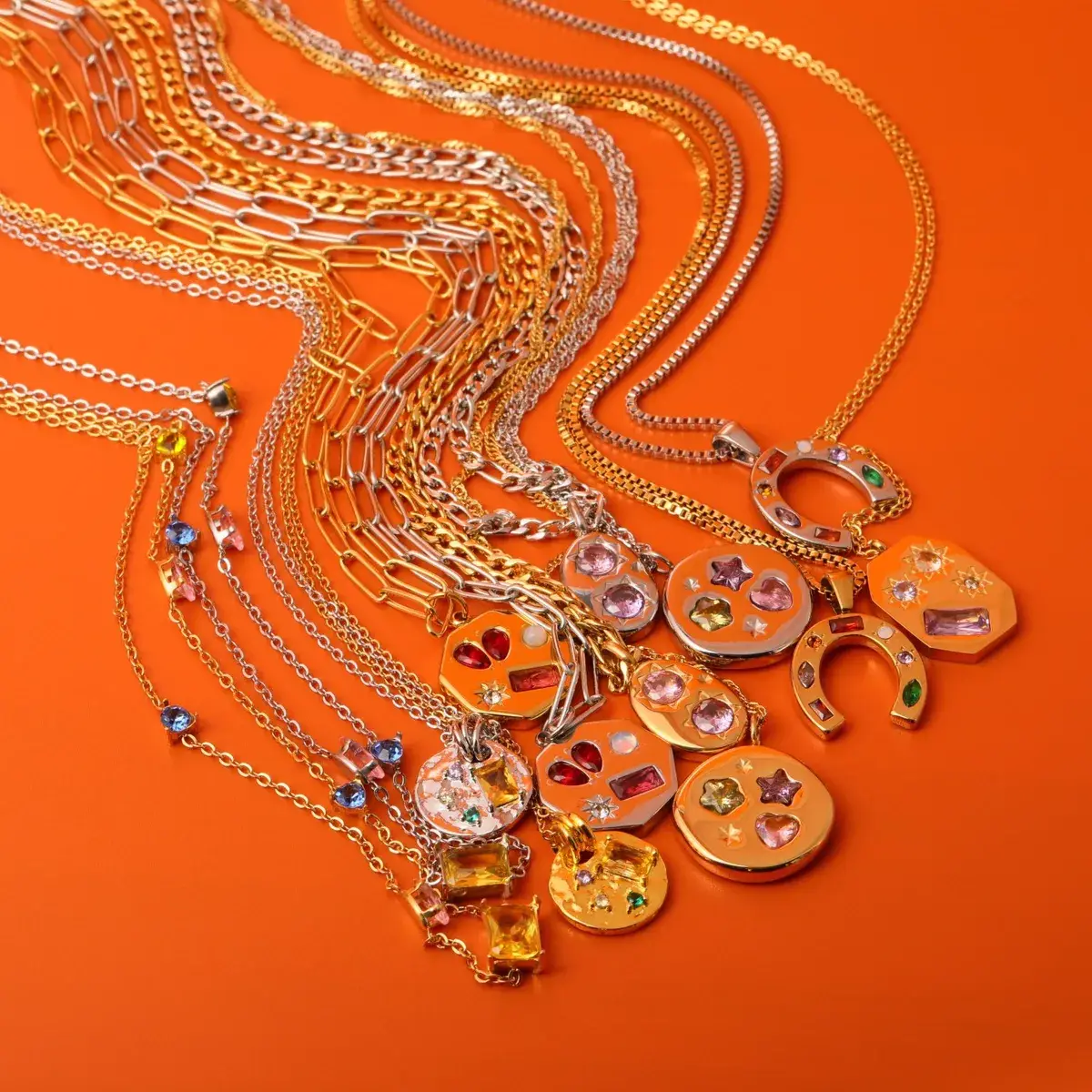 Gooddiy - Wholesale Pendant/Charm Necklace - Sun Moon Stainless Steel Plating 18k Gold Plated wholesale9