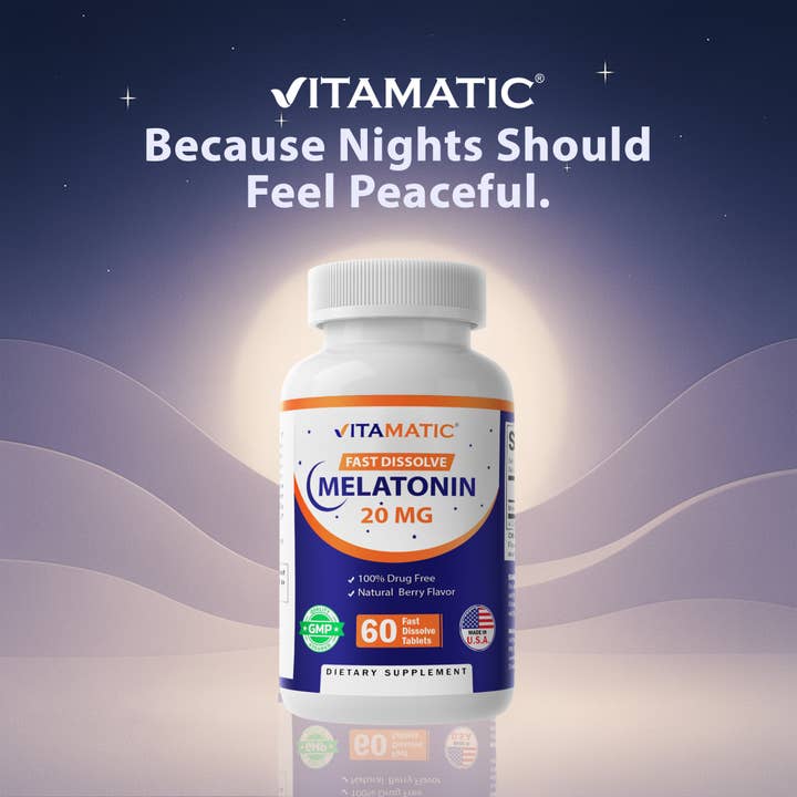 Vitamatic - Wholesale Oral Supplement/Vitamin - Vitamatic Melatonin 20mg | 60 Tablets3