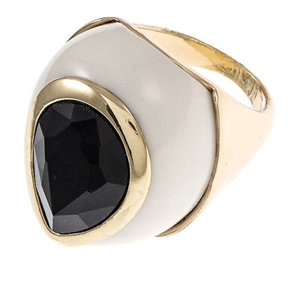 Andrea Bijoux – Großhandel Cocktail-/Statement-Ring – Akzentring mit facettiertem Stein