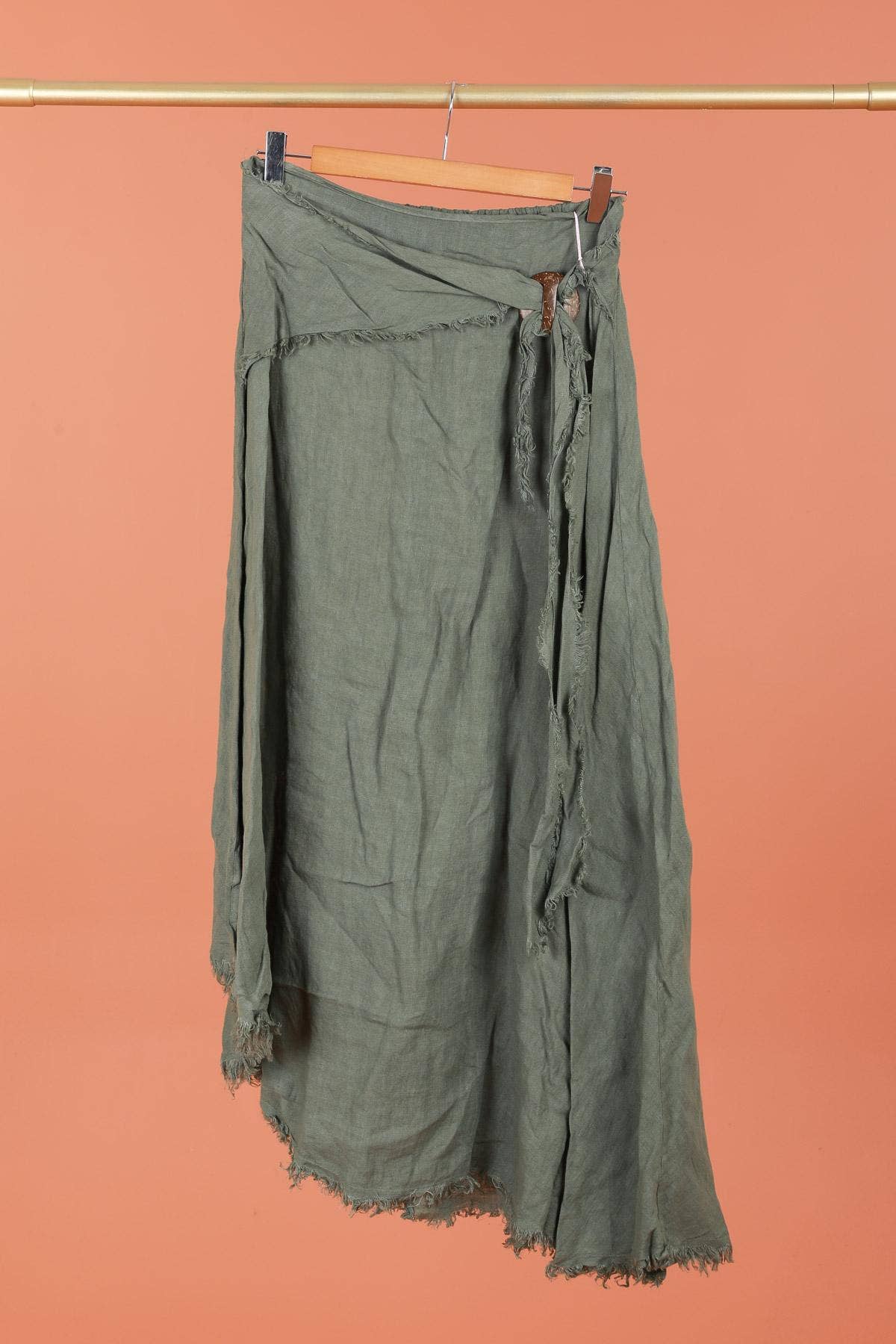 la maison des fibres naturelles - Wholesale Skirt - Women's - Linen skirt with drawstring 1013 100% linen3