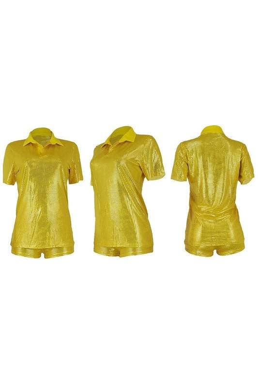 Flarix - Wholesale Top & Skirt Set - Women's - glitter top and shorts set9