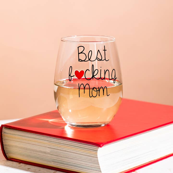 Best Mom, Wine Glass, Christmas Gift, Wine Lover for wholesale by Fbombs & Booze