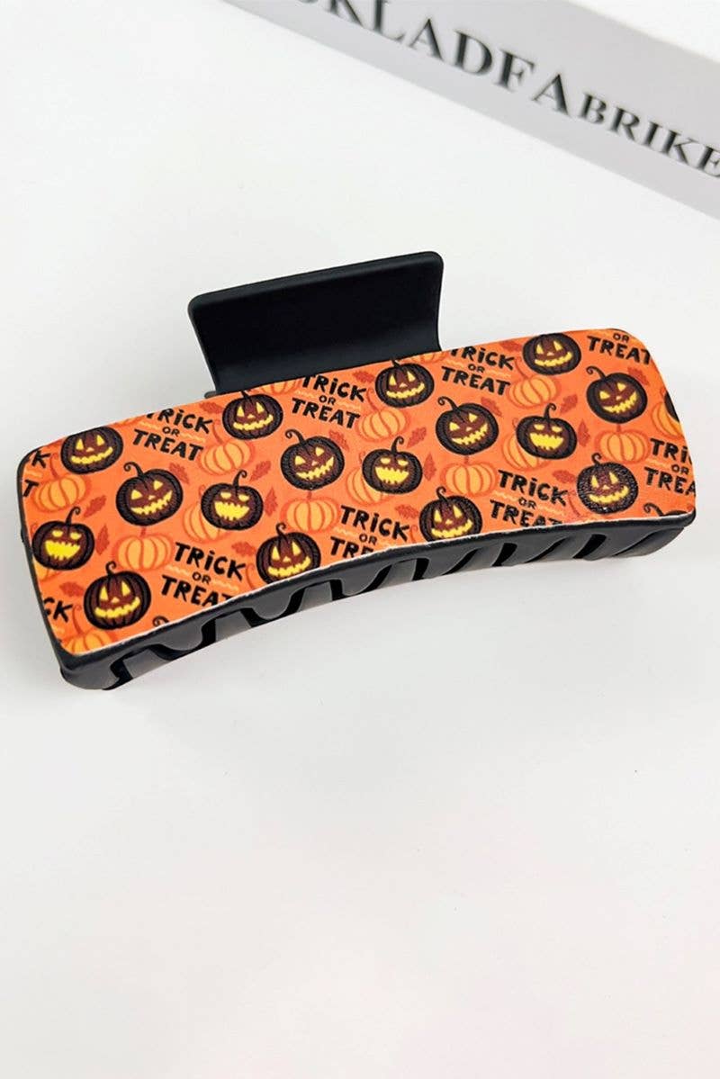 Wholesale Accessory Market - Wholesale Hair Clip - Women's - Spooky Smiles Trick Or Treat Orange Hair Claw0