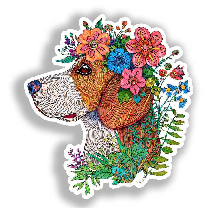 Beagle Hund Dekal Klistermärke # A018618 för wholesale av Yoonek Graphics