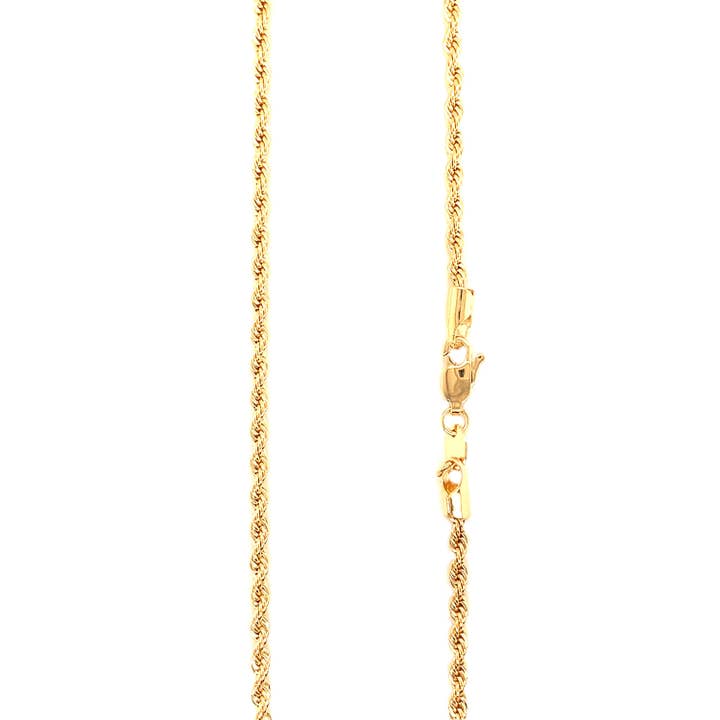 The Bead Bazaar - Wholesale Link & Chain Necklace - Wholesale Gold Filled 3mm Rope Chain, 18KT Bulk Gold Filled Rope Chain, Gold Chains, Gold Filled Chain, Finished Necklaces, Wholesale Rope Chain5