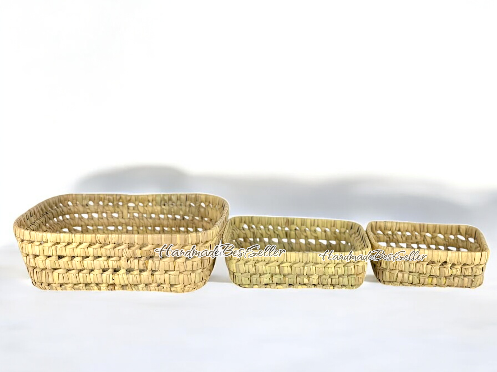 HandmadeBestSeller - Wholesale Basket - Handmade Woven Straw Basket Set | Natural Storage Baskets1