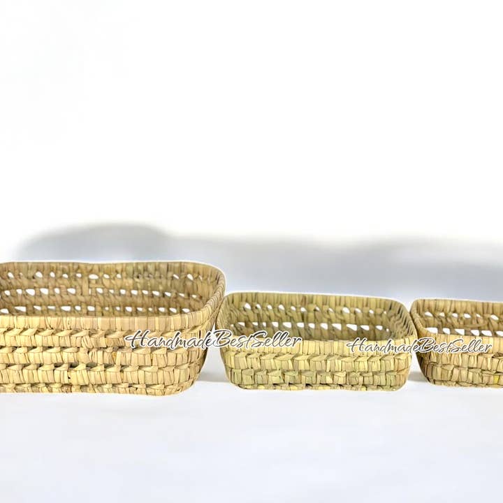 HandmadeBestSeller - Wholesale Basket - Handmade Woven Straw Basket Set | Natural Storage Baskets1