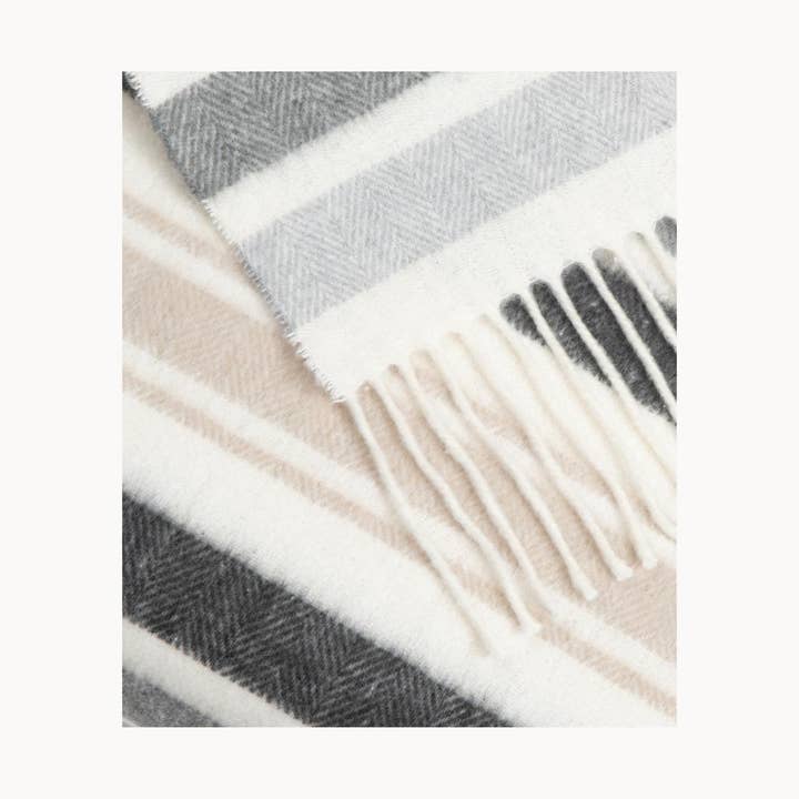 SOFIA TOSCANO - Wholesale Throw Blanket - Super Soft Babele Stripe Blanket in Recycled Cotton with Stripes13