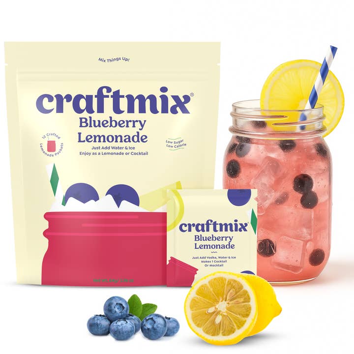 Craftmix - Vendita all'ingrosso Mix/sciroppo per cocktail - Craftmix Blueberry Lemonade e Mix per Cocktail - Confezione da 12 porzioni