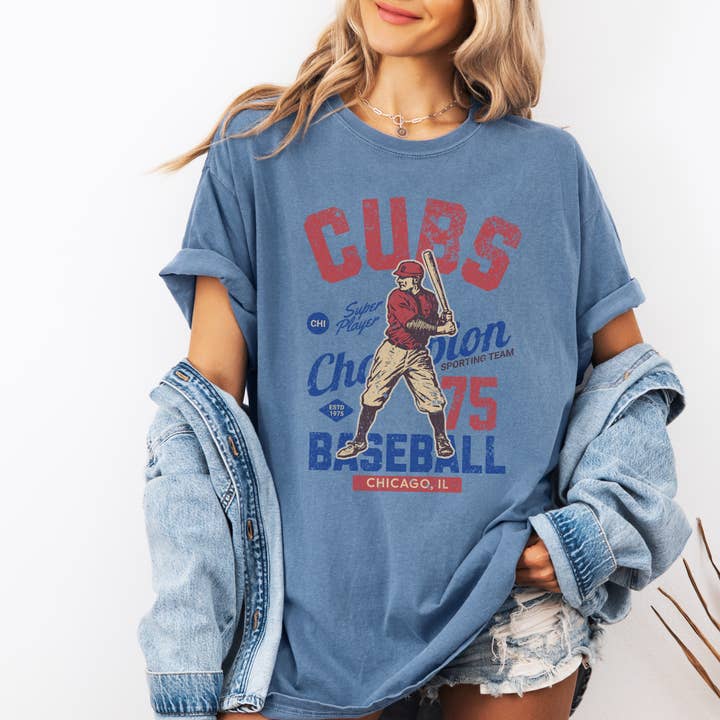 T-shirt Cub Baseball en ivoire pour la vente par Hey Jude Graphic Tees