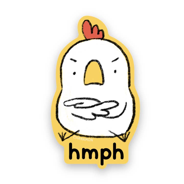 Hmph Angry Chicken Sticker for wholesale by Maison Chanamon