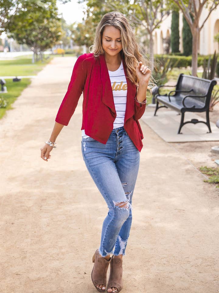 Tickled Teal - Wholesale Blazer - Women's - The Rae Blazer16