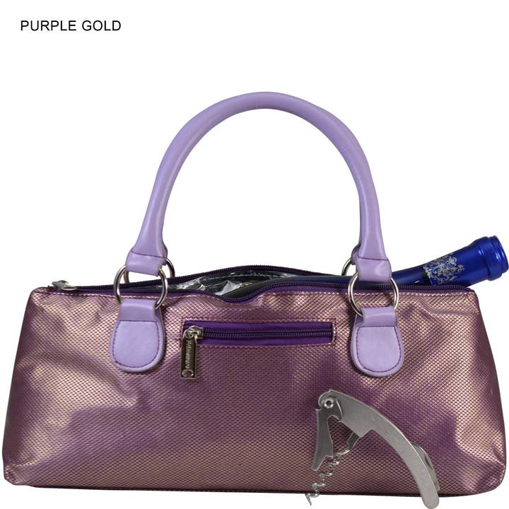 Primeware Inc. - Wholesale Wine Tote - Wine Clutch Carrier | Insulated Purse Classic Sassy