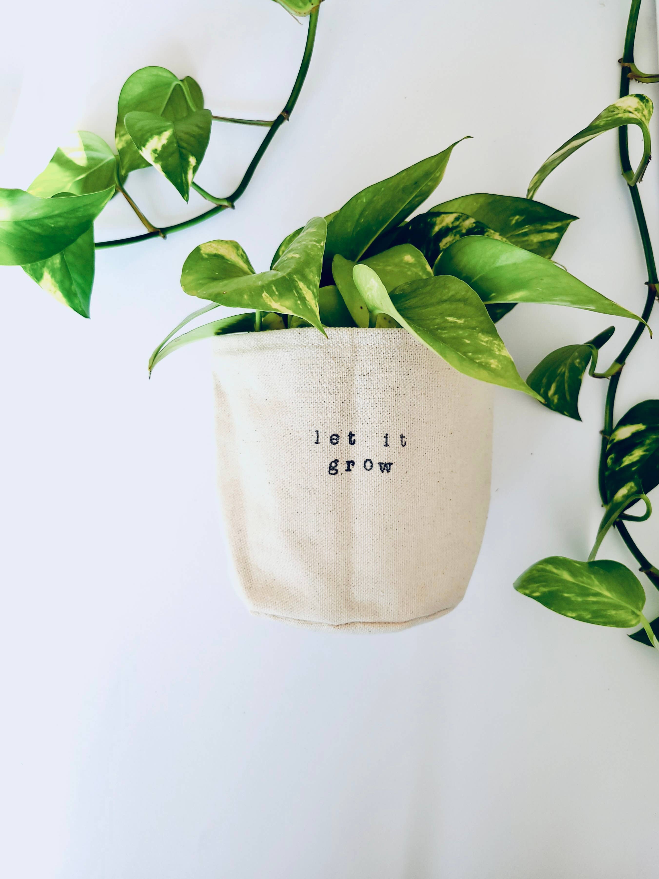 Leaf and Root Co. - Wholesale Plant Pot - Let it Grow Canvas Plant Pot Cover3