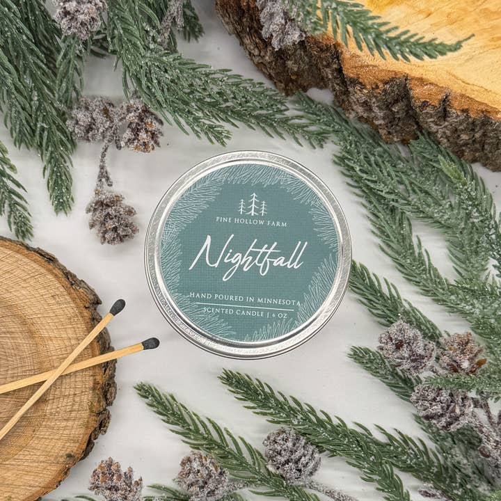 Nightfall | Wood Wick Soy Candle for wholesale by Pine Hollow Farm LLC