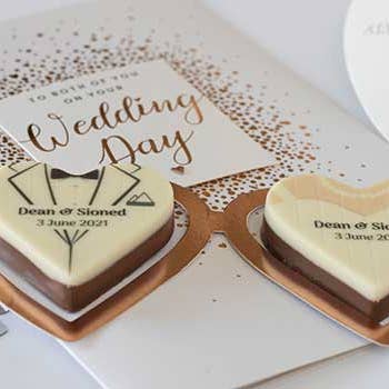 Printed Chocolates Small Hearts for wholesale by Printed Chocolates ltd