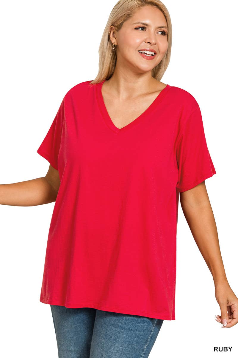 Vanilla Monkey - Venta al por mayor Túnica - Mujer - Camiseta de Novio Plus con Cuello en V9