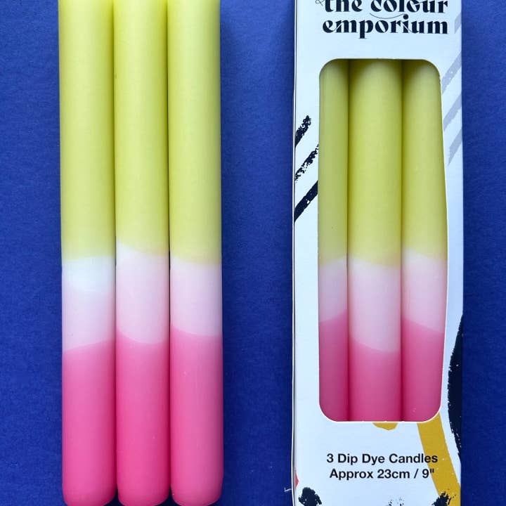 The Colour Emporium - Vente Bougies/bougeoirs coniques - Trio de bougies à trempette BUDDING BLOOMS3