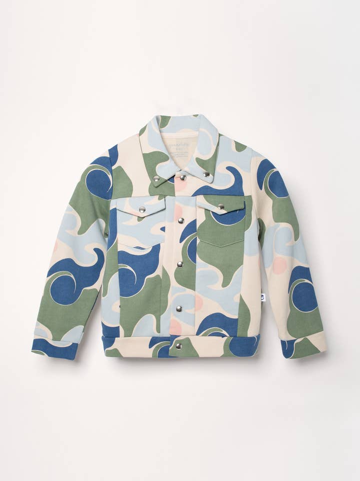 Chaqueta de punto infantil de algodón Pima orgánico - wave para venta al por mayor de Granelito