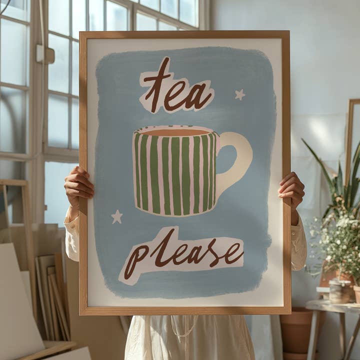 Tee Bitte Küchenillustration Druck für den Großhandel von Moonshine Prints