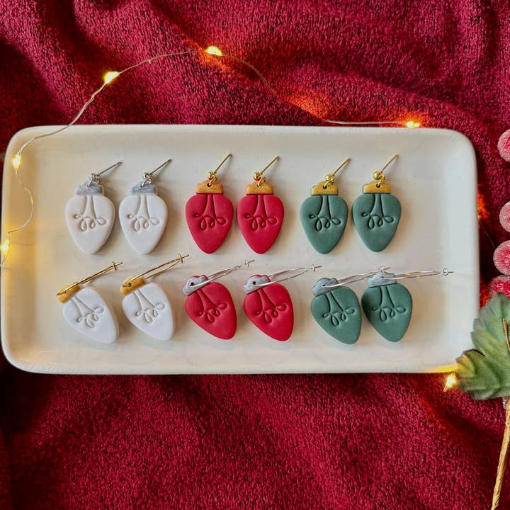 SeizeTheClayJewelry - Wholesale Dangle Earrings - Christmas Bulb Earrings, Lightbulb Earrings, Light Earrings5