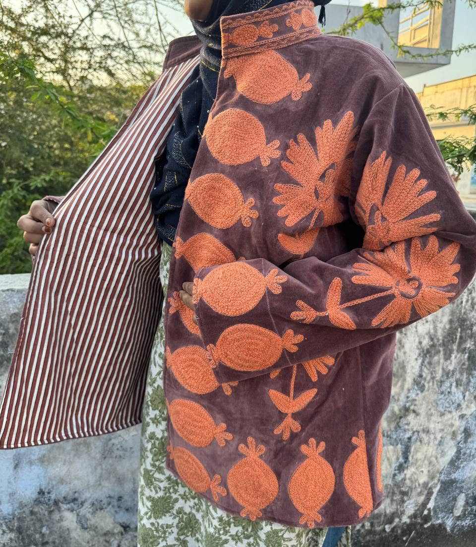 GYPSY STUDIO - Wholesale Jacket - Women's - Winter Velvet Jacket Suzani Coats Floral Embroidery Jackets0