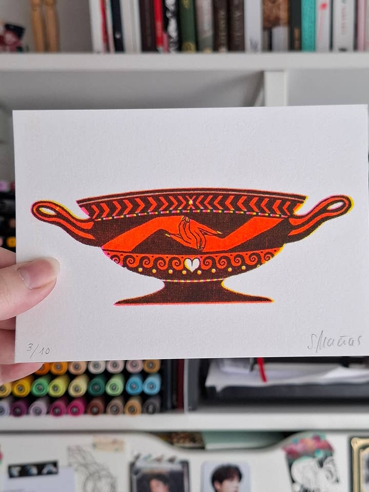 "Love" A6 RISO Mini-Print for wholesale by Sara Macias