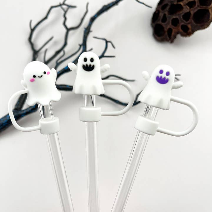 SoapElenGlen - Wholesale Drinking Straw - Ghost Straw Topper,Halloween Straw Cover