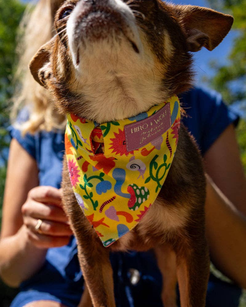 Hiro + Wolf – wholesale Pet bandana – Dog – Psychedelic Garden Dog Bandana2