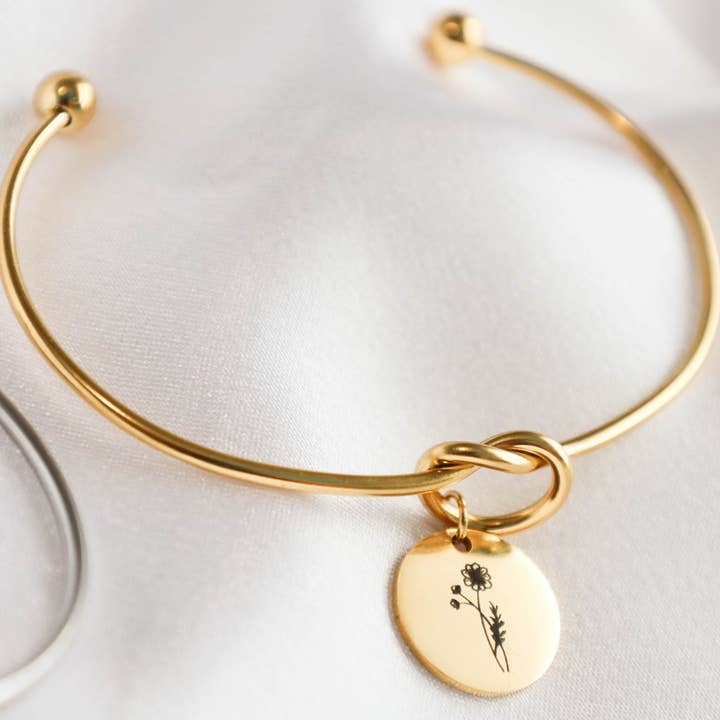 Combined Birth Month Flower Bracelet, Flower Necklace, Poppy Flower, Birth Flower Bracelet, Birth Flower Custom, Morning Glory, Sunflower for wholesale by Life Prints Products