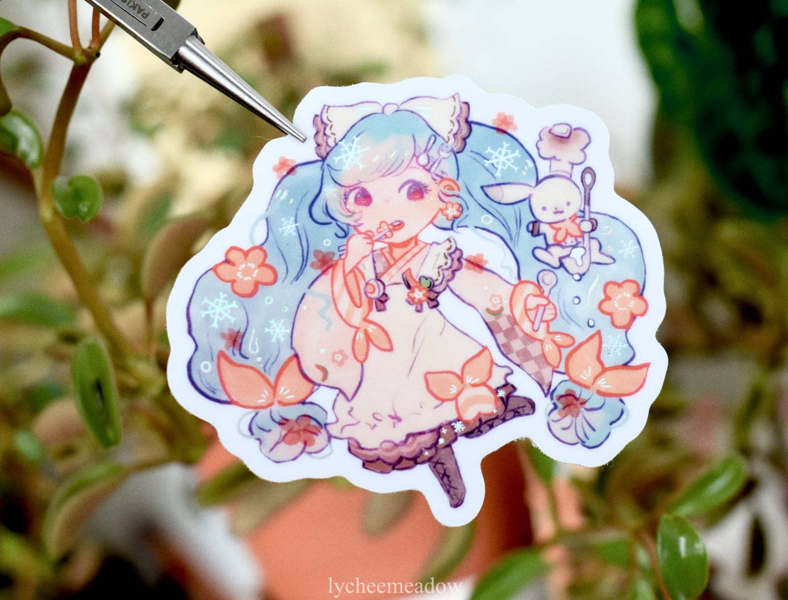 Lycheemeadow - Wholesale Sticker - Miku: Snow Miku 2024 Holographic Vinyl Sticker4