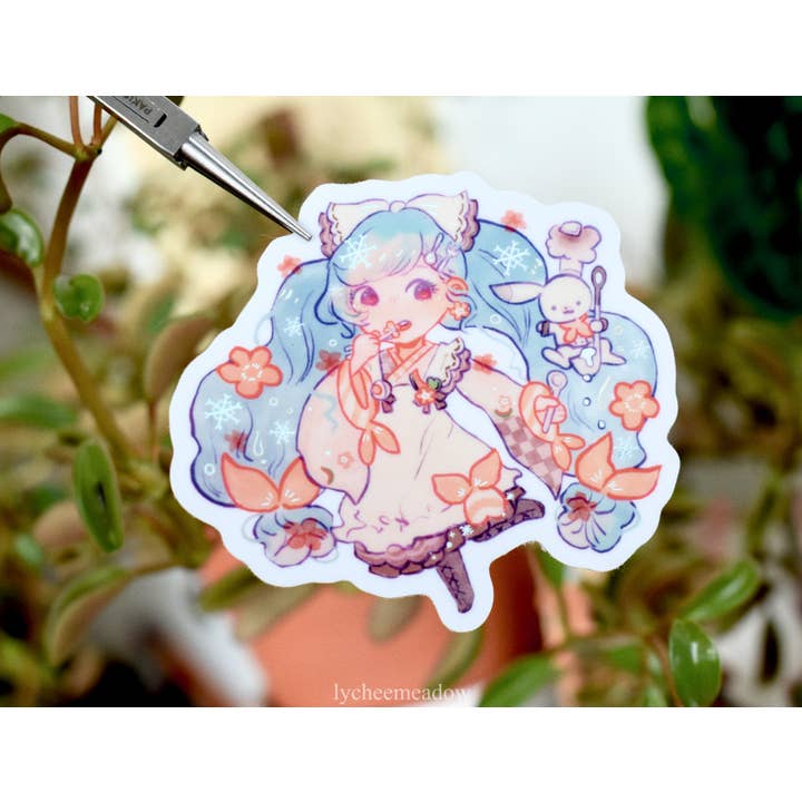 Lycheemeadow - Wholesale Sticker - Miku: Snow Miku 2024 Holographic Vinyl Sticker4