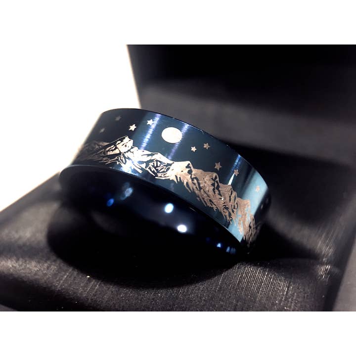 rings paradise - Vente Bijou – homme - Bague de fiançailles Blue Ocean & Mountain Range pour homme10