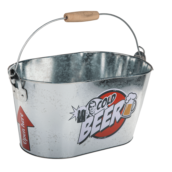 Out of the blue KG - Wholesale Bucket/Pail - Oval metal bucket, Cold Beer,1