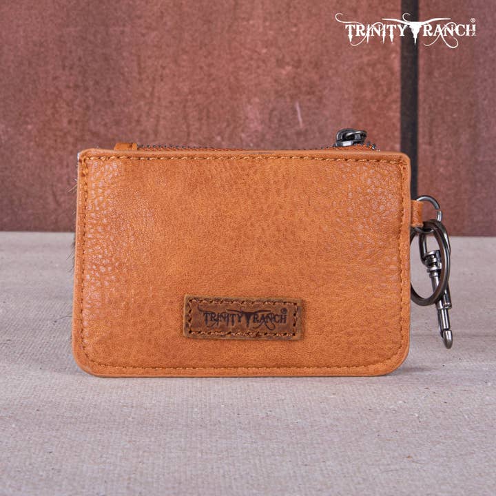 REMOVED BRAND - Wholesale Crossbody Bag - Women's - TR159 -183 Trinity Ranch Genuine Hair-On Cowhide /Tooled Collection Phone Purse with Coin Pouch6
