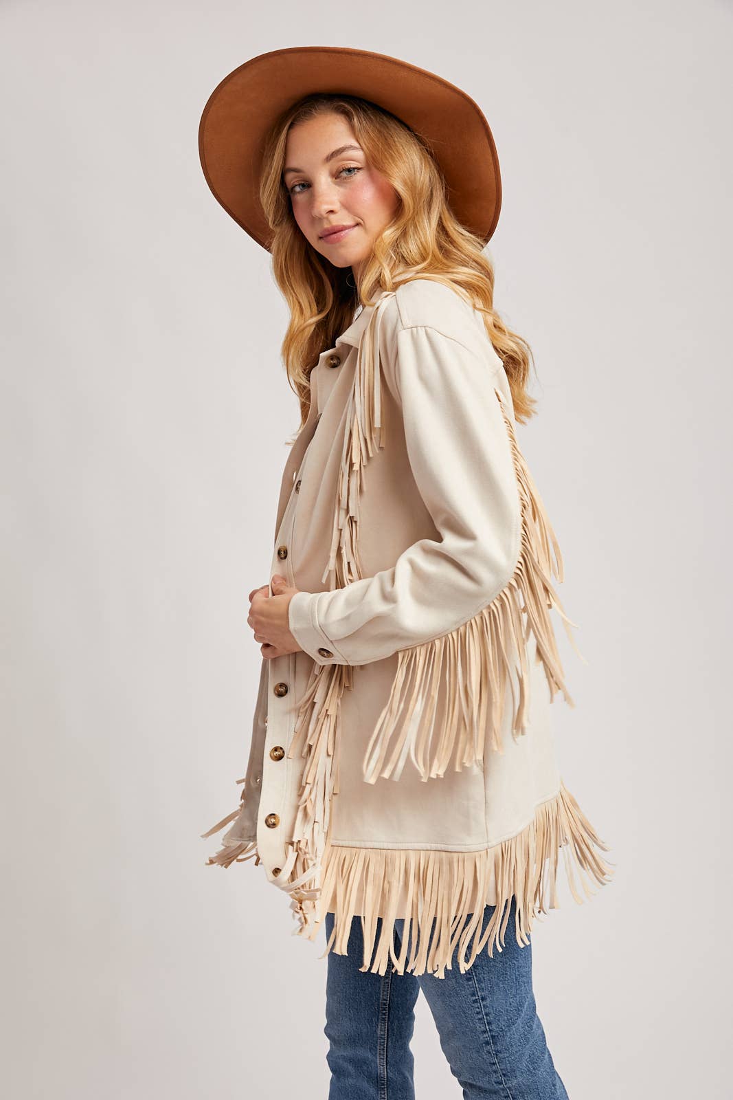 Bluivy - Wholesale Jacket - Women's - VEGAN SUEDE FRINGED JACKET14