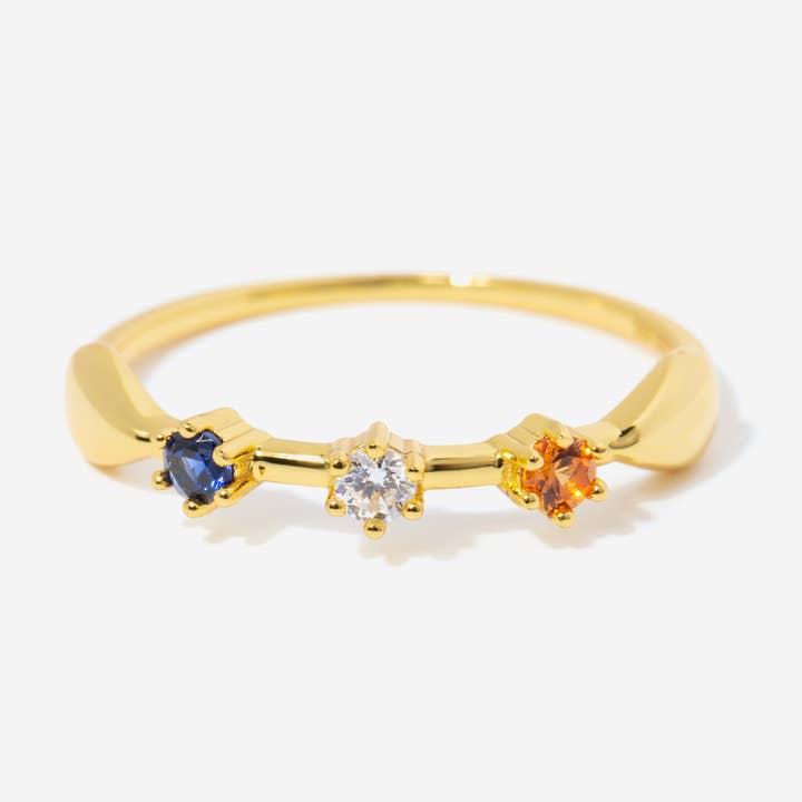 Multicolor Sapphire Accent Ring for wholesale by Little Sky Stone