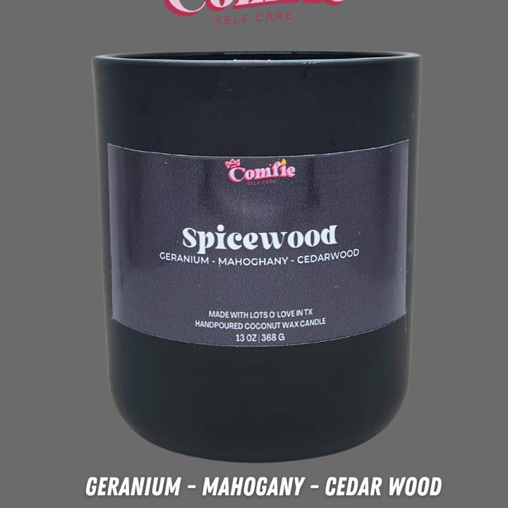 Spicewood Candle for wholesale by Comfie Self Care