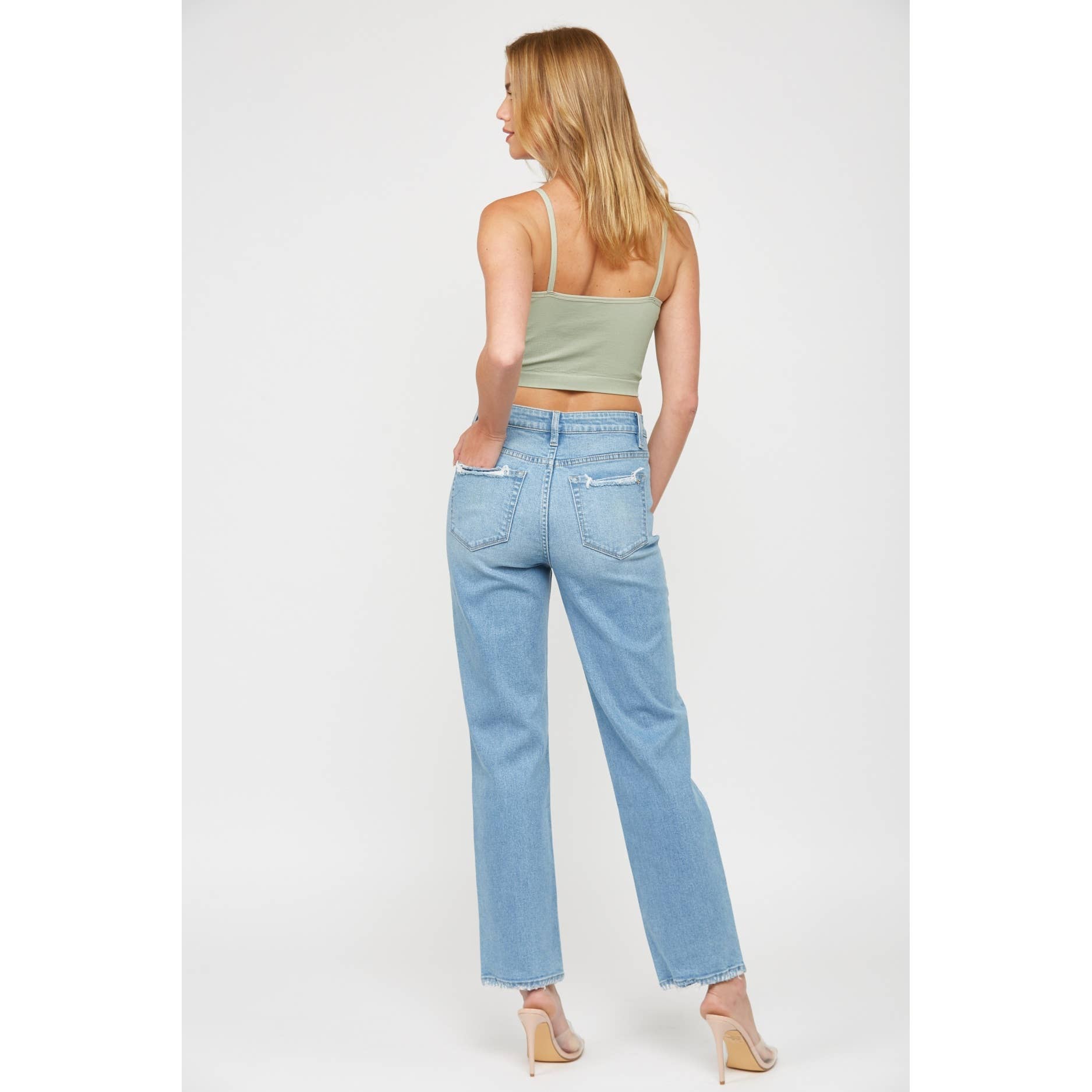 LANSON HÖG BAGGY RAK för wholesale på Faire3