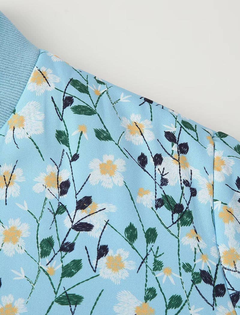 safistyle – wholesale Bomber jacket – Women’s – Floral Print Zipper Bomber Quilted Jacket11