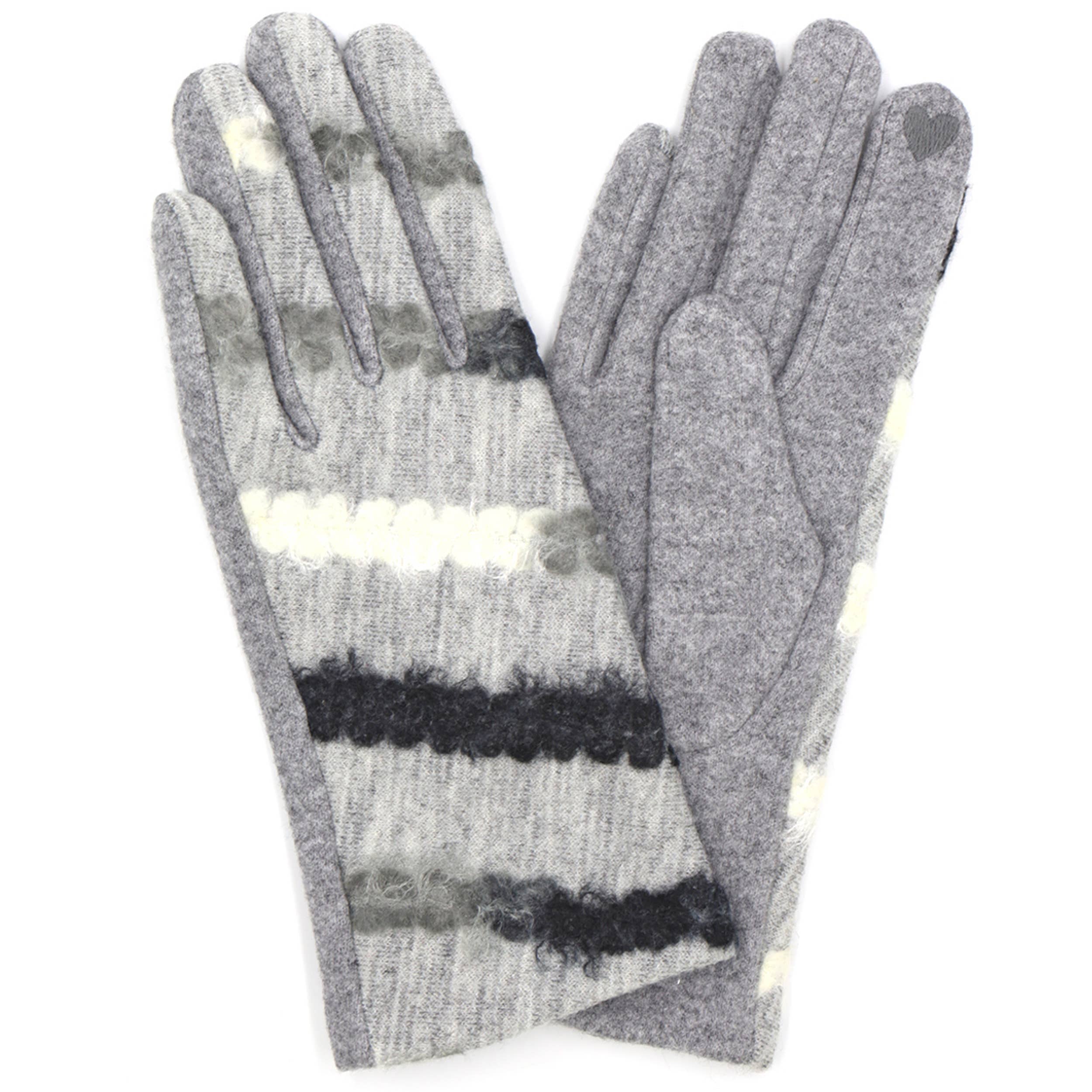 Hana - Vente Gants – femme - Gants d'hiver à motif de fil multicolore avec fonction tactile intelligente2