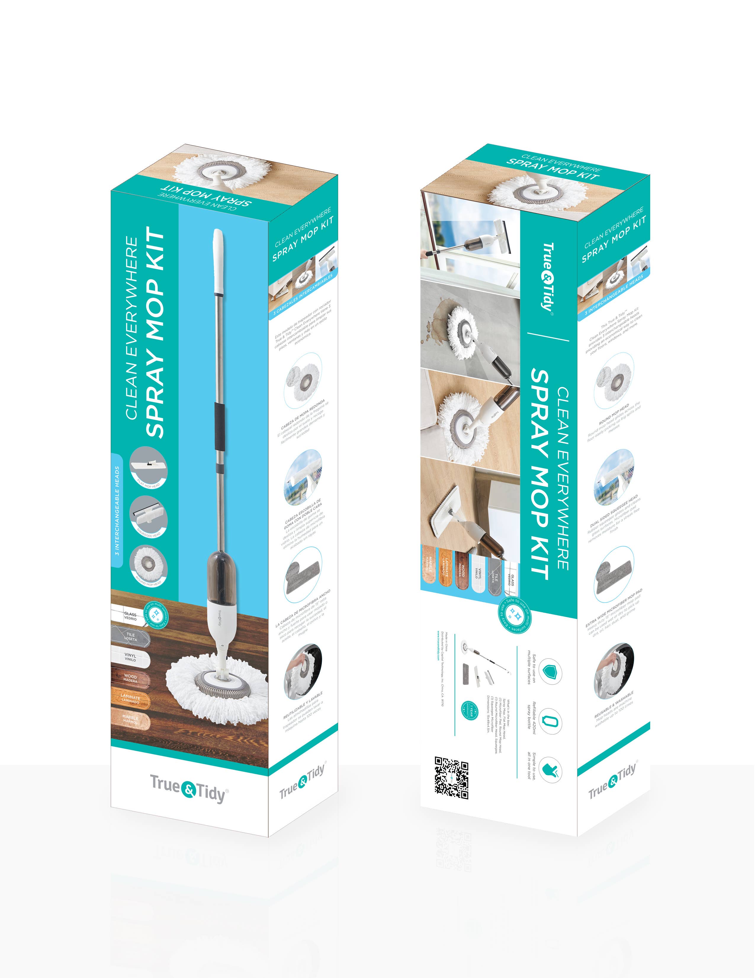 True & Tidy - Wholesale Mop - True & Tidy Clean Everywhere Spray Mop Kit Deluxe8