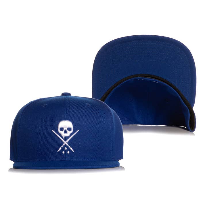 Badge Fitted Hat - Royal Blue for wholesale on Faire0