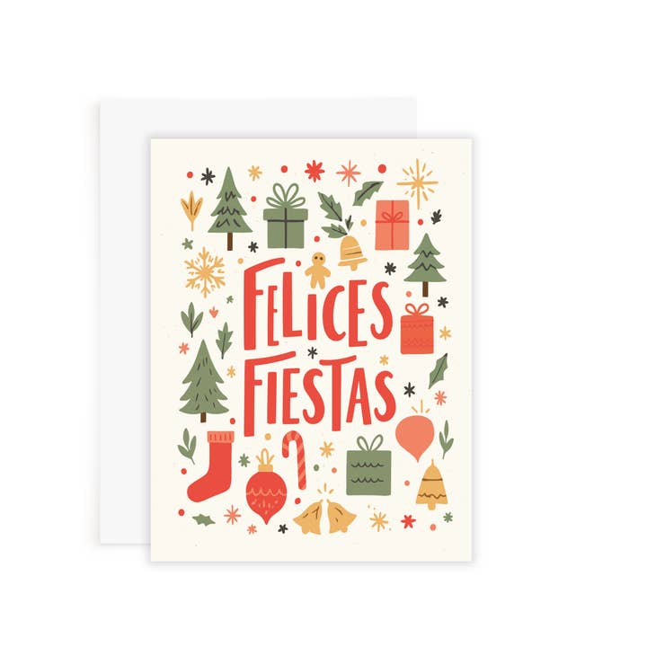 Things in Spanish - Wholesale Season's Greetings Card - Felices Fiestas Holiday Card0