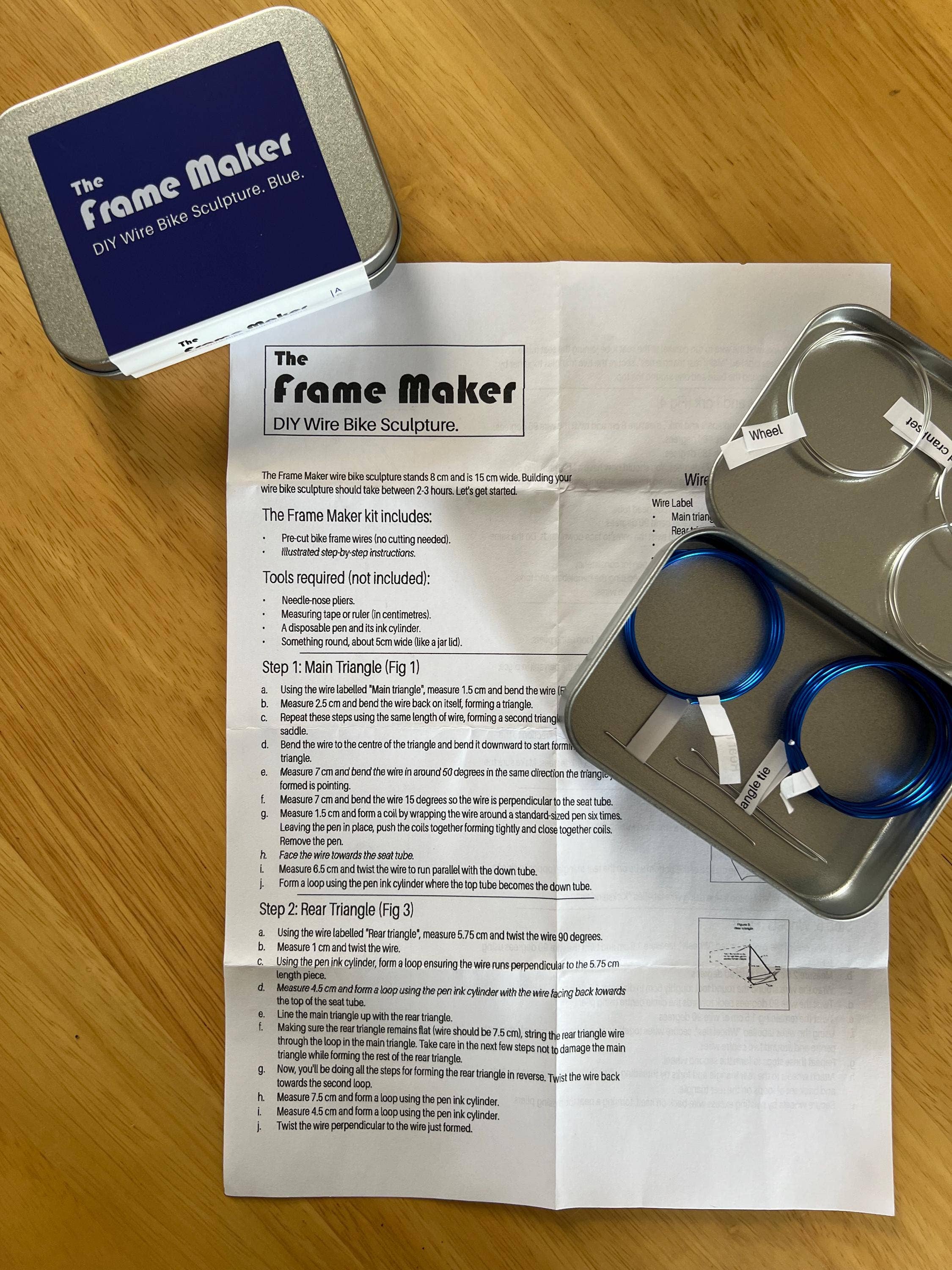 A Hobbyist's Presents – wholesale DIY craft kit – The Frame Maker – A Cycling Wire Sculpture Craft Kit3