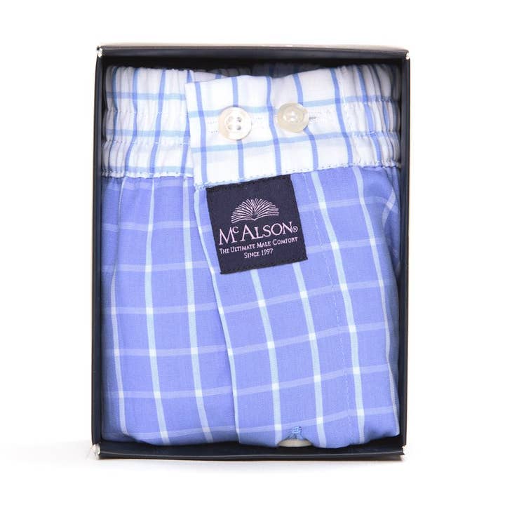 M0222 - Rutig babyblå för wholesale av McAlson