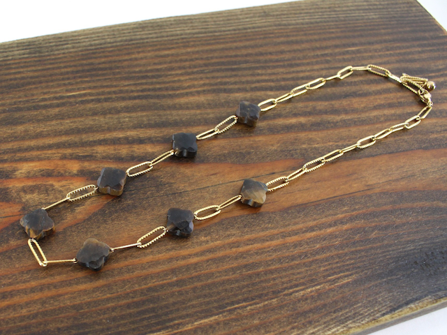 Pretty Persuasions - Vendita all'ingrosso Collane a catena e maglie - N24057 Collana a catena in acciaio inossidabile con trifoglio3