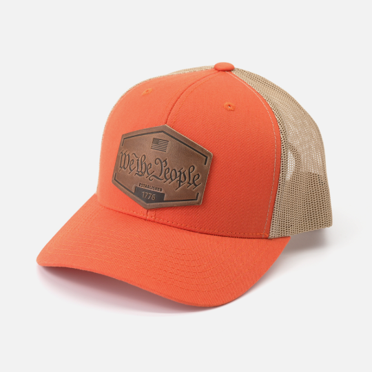 Range Leather Co. - Vente Casquette de camionneur – unisexe - Chapeau We The People | Casquette de camionneur à patch en cuir15