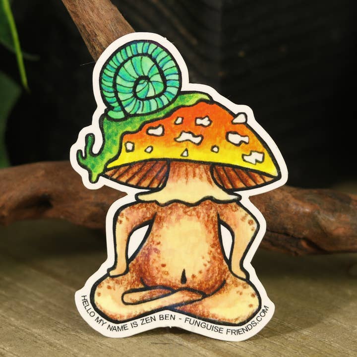 Vinyl Funguise® Sticker - Zen Ben for wholesale by Funguise Friends by WkdWest