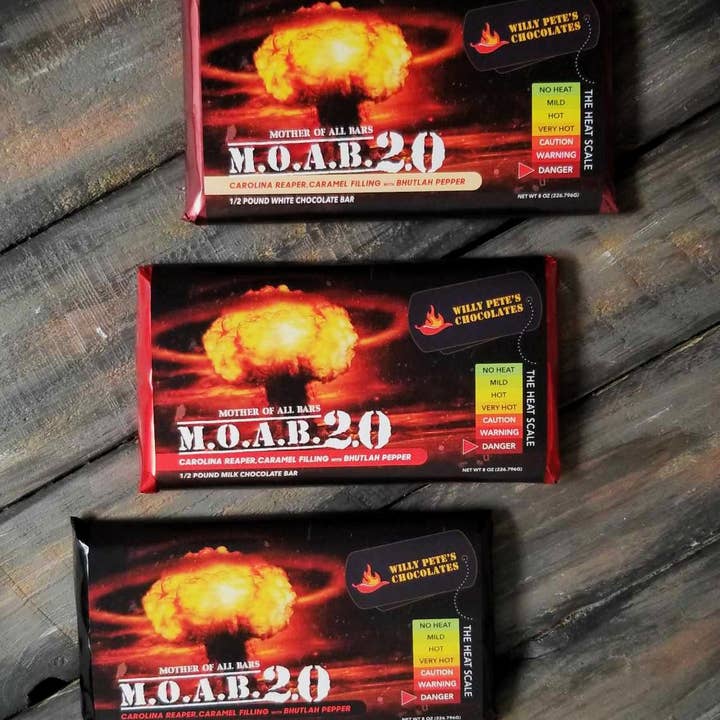 Willy Petes Chocolate Co - Vente Barre chocolatée - Tablette de chocolat noir M.O.A.B. 2.0 (Mother Of All Bars)4